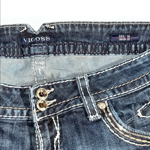 Vigoss  Jeans with Embellished Pockets - Picture 2 of 5